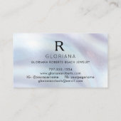 真珠モノグラムのロゴのスターフィッシュ母 名刺 (裏面)