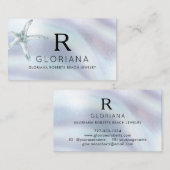 真珠モノグラムのロゴのスターフィッシュ母 名刺 (正面/裏面)