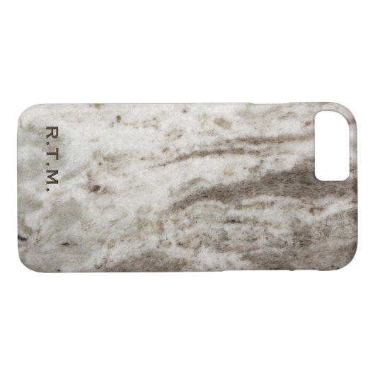 真珠モノグラムの花崗岩iPhone 7ケース Case-Mate iPhoneケース (裏面(横))