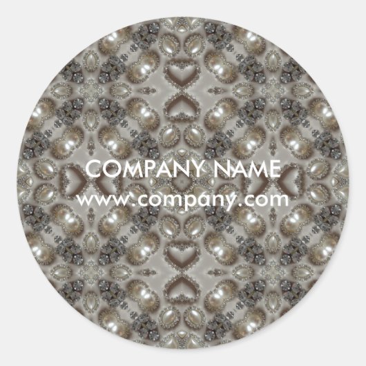 真珠ライン石結晶ジュエリー設計者 ラウンドシール (正面)
