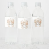 真珠付きフラワーボウ ペットボトルラベル (ボトル)