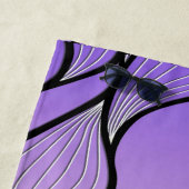 真珠光沢パープルクリエイティブ離れパターン ビーチタオル (インサイチュ)