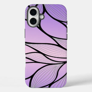 真珠光沢パープルクリエイティブ離れパターン iPhone 16 PLUSケース