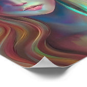 真珠光沢ファンタジーアイアートエテかわいらしリアールウーマン ポスター (角)