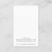 真珠光沢モダンネックレス表示カード 名刺 (裏面)