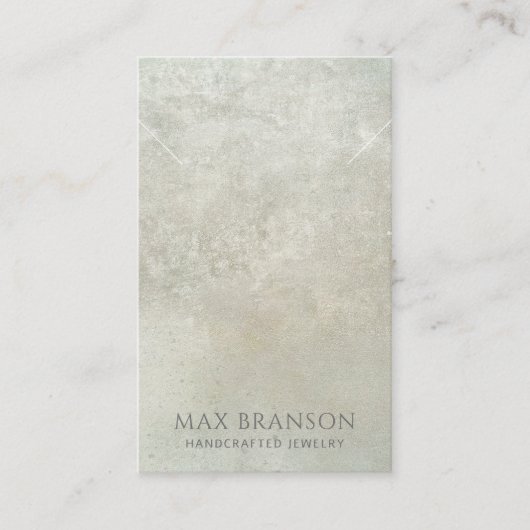 真珠光沢モダンネックレス表示カード 名刺 (正面)