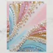 真珠光沢色彩の鮮やか真珠貝殻スクラップブック紙 (正面/裏面)