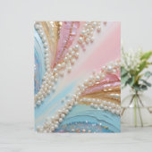 真珠光沢色彩の鮮やか真珠貝殻スクラップブック紙 (スタンド正面)