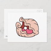 真珠入りピンク・アニメ ポストカード (正面/裏面)