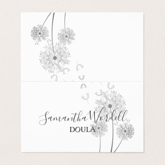 真珠又は助産師図解入りの、写真付きのの花 名刺 (外部フラット)