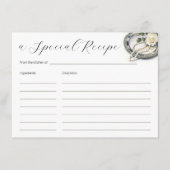 真珠及びバラブライダルシャワーレシピ エンクロージャーカード (正面)
