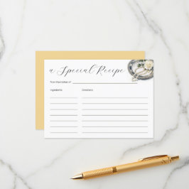 真珠及びバラブライダルシャワーレシピ エンクロージャーカード