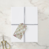 真珠及びピンクデイジー ギフトタグ (より糸付き)