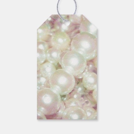 真珠及びピンクデイジー ギフトタグ (裏面)