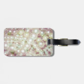 真珠及びピンクデイジー ラゲッジタグ (裏面横)