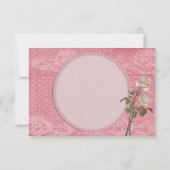 真珠及びレースのぼろぼろのシックなバラは感謝していしています サンキューカード (裏面)