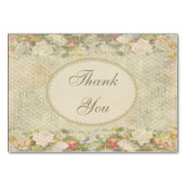 真珠及びレースのぼろぼろのシックな花は感謝していしています テーブルナンバー (正面)