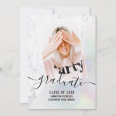 真珠大理石大学院写真ブロック卒業 招待状 (正面)