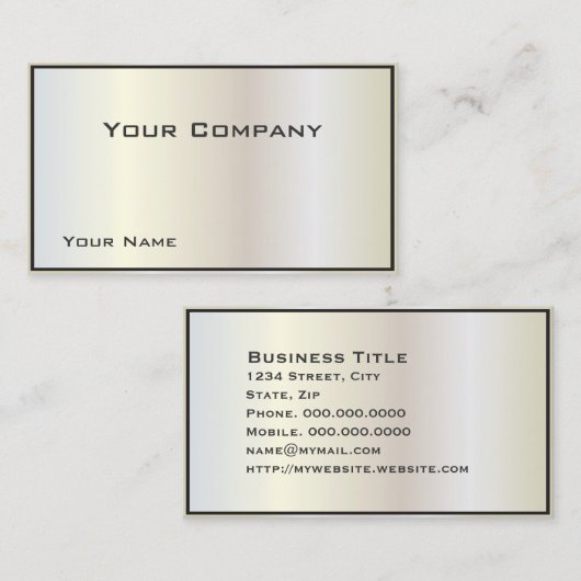 真珠定勾配企業の名刺 名刺 (正面/裏面)