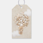 真珠待機ニュートラルテディベア気球ベビーシャワー ギフトタグ (裏面)