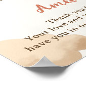 真珠待機ニュートラルテディベア気球ベビーシャワー ポスター (角)