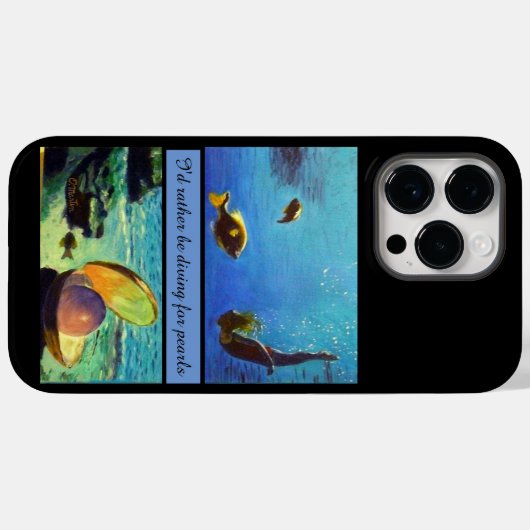 真珠採り Case-Mate iPhoneケース (裏面 (横))