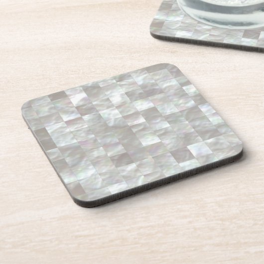 真珠母。 コースター (左側)