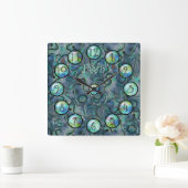 真珠母(モノグラムのな) スクエア壁時計 (ホーム)