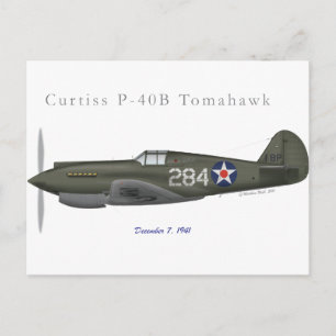真珠湾のP-40Bの防衛 ポストカード