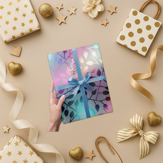 真珠状離れの渦巻き ラッピングペーパー