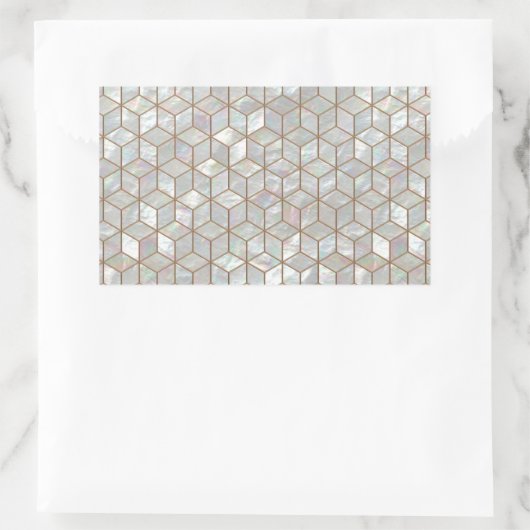 真珠瓦の母 長方形シール (バッグ)