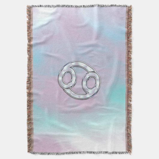 真珠癌の母の〔占星術の〕十二宮図シンボルDecor スローブランケット (正面縦)