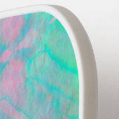 真珠石の母アワビの貝殻の水の色2 ピックルボールラケット (左詳細)