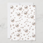 真珠結婚のシューゲームブライダルシャワーゲームカード 案内状 (裏面)