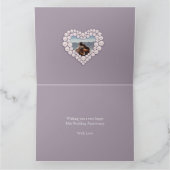 真珠結婚の30周年記念写真 カード (内部)