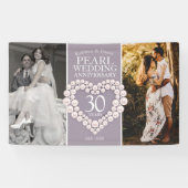 真珠結婚の30周年記念写真 横断幕 (横)