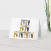 真珠結婚周年記念30年の猫漫画 カード (正面)