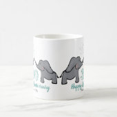 真珠結婚30周年記念象 コーヒーマグカップ (中央)