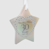 真珠結婚30周年記念 オーナメント (正面)