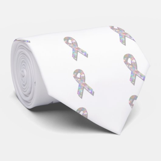 真珠肺がんリボン ネクタイ (ロール)