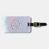 真珠色のスタイルの蟹座の(占星術の)十二宮図の印の装飾 ラゲッジタグ (正面横)