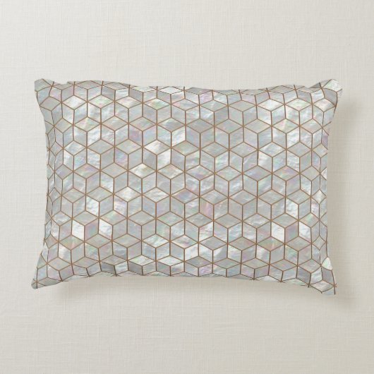 真珠色のタイル アクセントクッション (裏面)