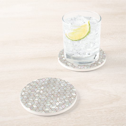 真珠色のタイル コースター (側面)