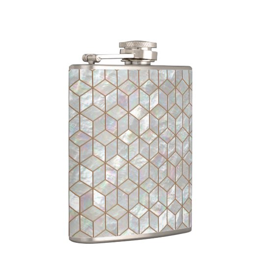 真珠色のタイル フラスク (右)