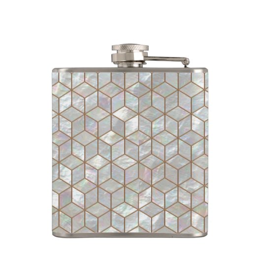 真珠色のタイル フラスク (裏面)