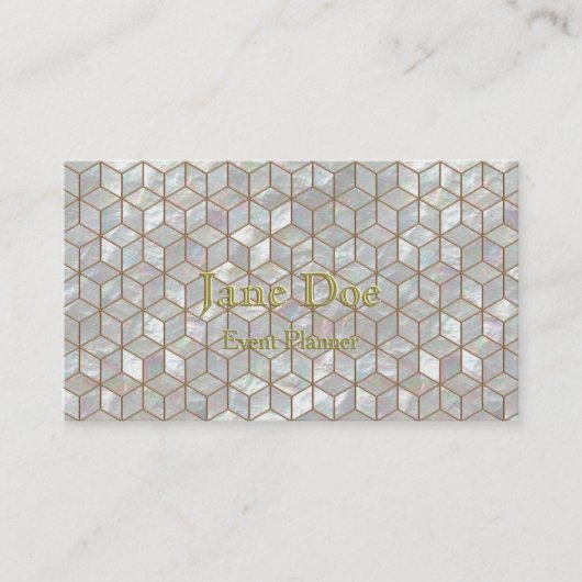 真珠色のタイル 名刺 (正面)