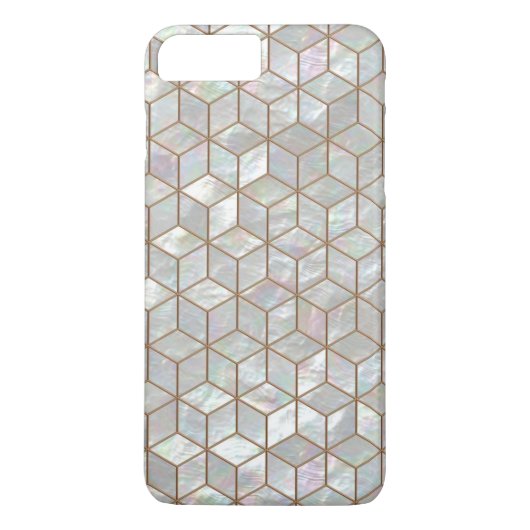 真珠色のタイル Case-Mate iPhoneケース (裏面)
