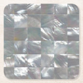 真珠色のデザイン スクエアペーパーコースター (正面)