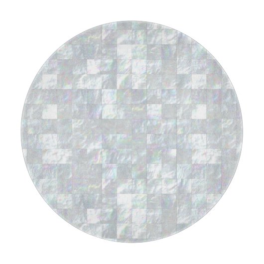 真珠色のモザイク カッティングボード (正面)