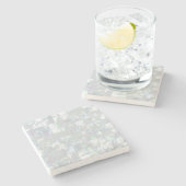 真珠色のモザイク ストーンコースター (横)